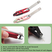 Anti-splash Nail Clippers Multifunctional Mobile Phone Holder Nail Clippers,Style: Pink +Iron Box