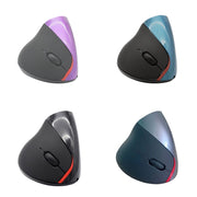 HH-111 5 Keys Wireless Vertical Charging Mouse Ergonomics Wrist Protective Mouse(Iron Gray)