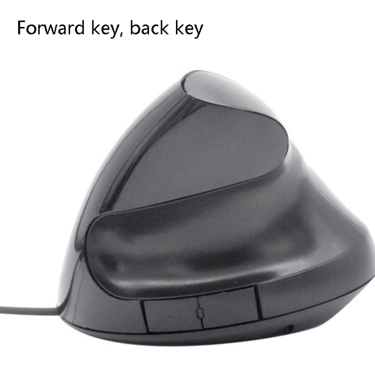 JSY-12 5 Keys USB Wired Vertical Mouse Ergonomic Wrist Brace Optical Mouse(Purple)