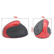 JSY-03 6 Keys Wireless Vertical Charging Mouse Ergonomic Vertical Optical Mouse(Black)