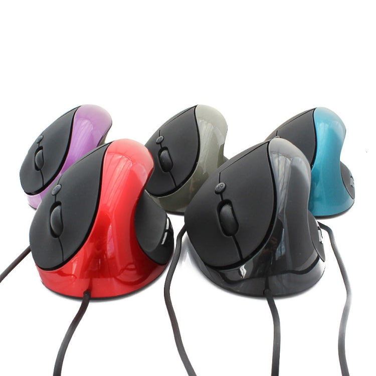 JSY-05 6 Keys Wired Vertical Mouse Ergonomics Brace Optical Mouse(Red)