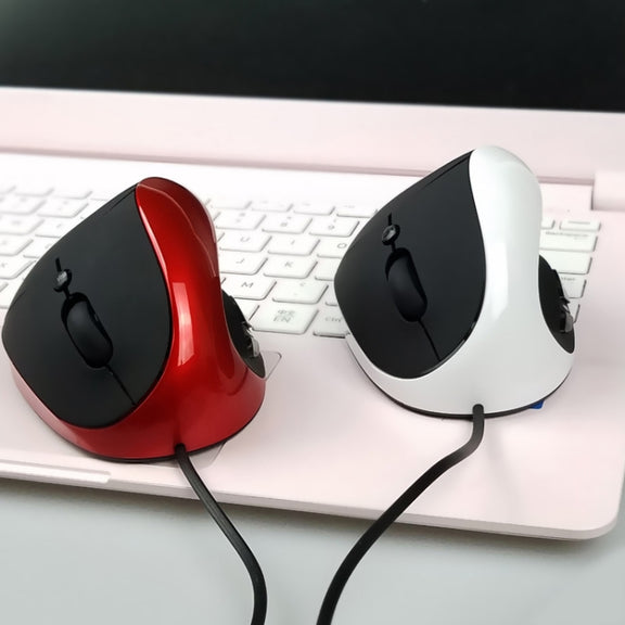 JSY-05 6 Keys Wired Vertical Mouse Ergonomics Brace Optical Mouse(Red)