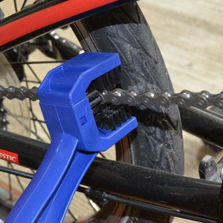 5 PCS BG-7168 Bicycle And Motorcycle Cleaning Brush Three-Sided Chain Brush, Colour: Blue