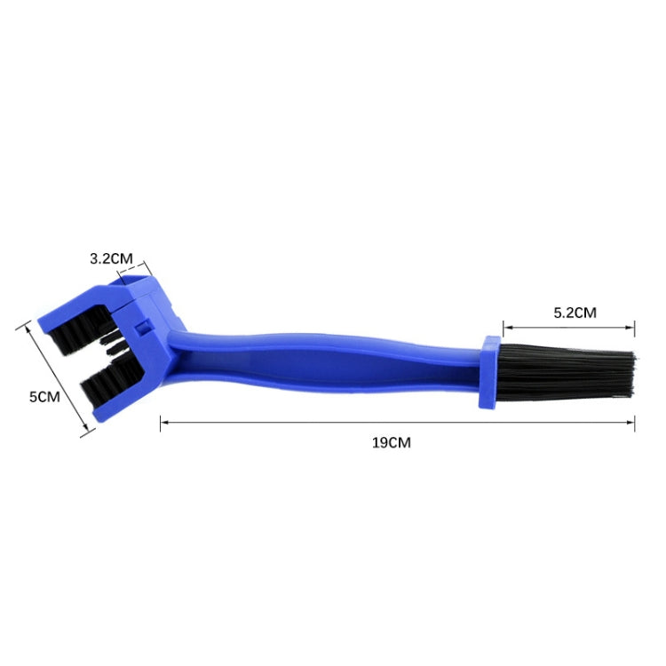 1 Set BG-7168 Bicycle And Motorcycle Cleaning Brush Three-Sided Chain Brush, Colour: Blue + Small Brush - Others by PMC TechLife | Online Shopping South Africa | PMC TechLife
