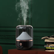 HX-930 Home Bedroom Round Mirror Essential Oil Aromatherapy Machine Ultrasonic Atomization Hydrating Spray Humidifier(Black)