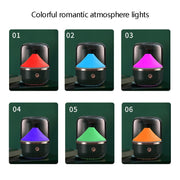 HX-930 Home Bedroom Round Mirror Essential Oil Aromatherapy Machine Ultrasonic Atomization Hydrating Spray Humidifier(Black)