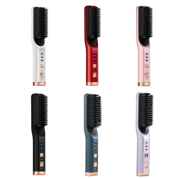 2 In 1 Curling And Straightening Dual-Use Mini Multi-Function Hair Straightener, Colour : Pink
