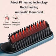 2 In 1 Curling And Straightening Dual-Use Mini Multi-Function Hair Straightener, Colour : Pink