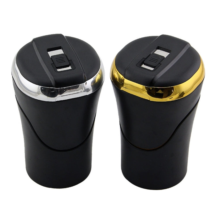 N09C Car Ashtray With Lamp And Cover Car Ashtray(Silver) - Ashtrays by PMC TechLife | Online Shopping South Africa | PMC TechLife | Buy Now Pay Later Mobicred