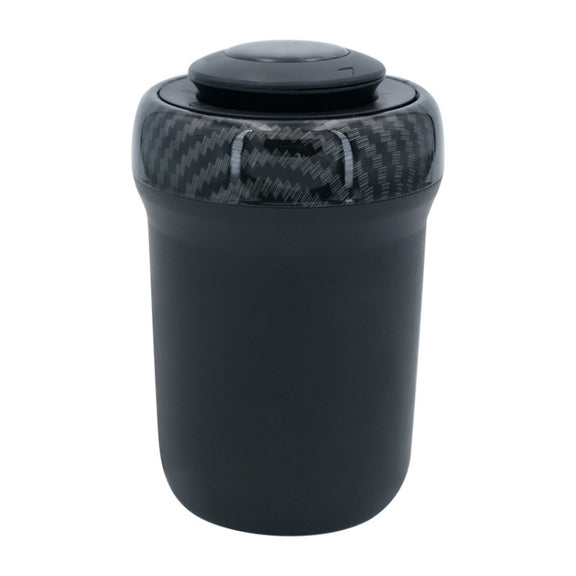N17D Car Ashtray Arc Spot Tobacco With Lamp and Cover Car Ashtray(Carbon Fiber)