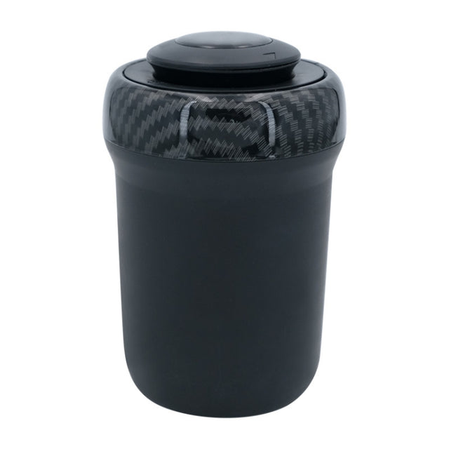 N17D Car Ashtray Arc Spot Tobacco With Lamp and Cover Car Ashtray(Carbon Fiber)