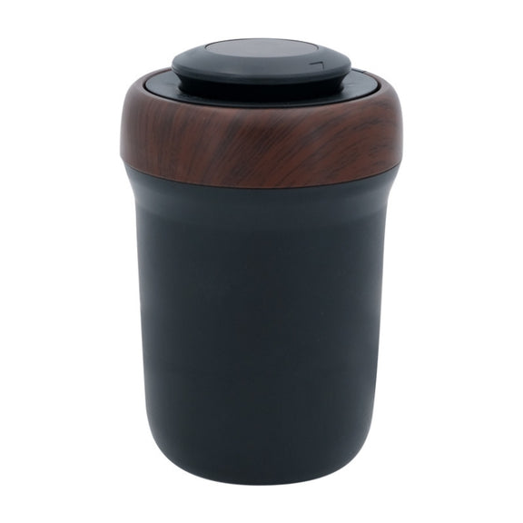 N17D Car Ashtray Arc Spot Tobacco With Lamp and Cover Car Ashtray(Wood Grain)