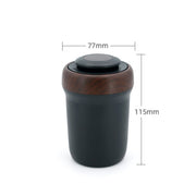 N17D Car Ashtray Arc Spot Tobacco With Lamp and Cover Car Ashtray(Wood Grain)