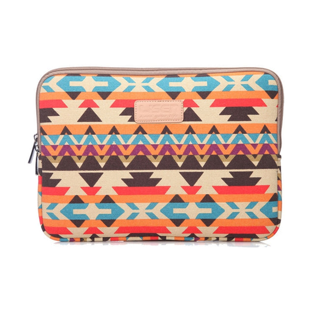 LiSEN LS-518 Lingge Pattern Laptop Computer Liner Bags, Size: 14 inch(Orange Pattern Geometry)