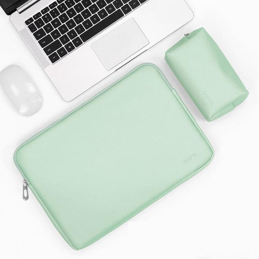 Baona BN-Q001 PU Leather Laptop Bag, Colour: Mint Green + Power Bag, Size: 11/12 inch - free shipping - PMC Jewellery - Order now!