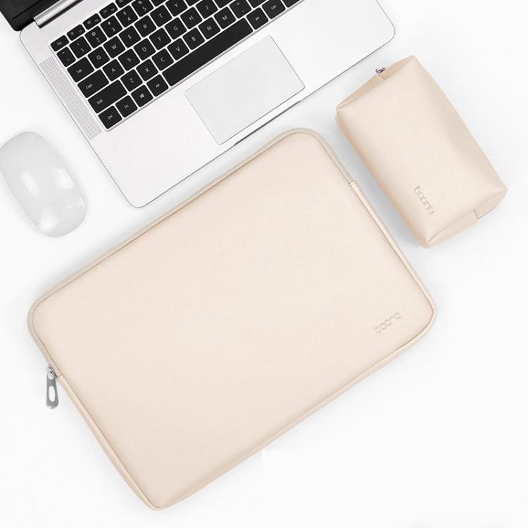 Baona BN-Q001 PU Leather Laptop Bag, Colour: Apricot + Power Bag, Size: 11/12 inch - free shipping - PMC Jewellery - Order now!
