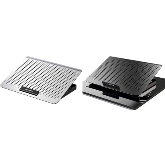 ICE COOREL Laptop Aluminum Alloy Radiator Fan Silent Notebook Cooling Bracket, Colour: Space Silver