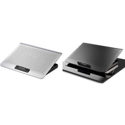 ICE COOREL Laptop Aluminum Alloy Radiator Fan Silent Notebook Cooling Bracket, Colour: Six-Fan Space Silver