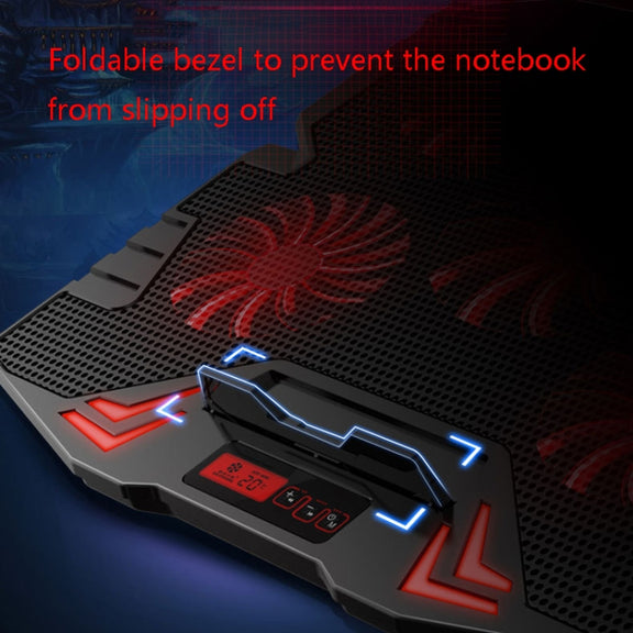 ICE COOREL K5 Laptop Radiator Computer Cooling Bracket, Colour: Touch Version (Black Red)