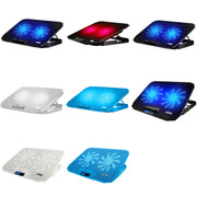 ICE COOREL N106 Laptop Base Adjustment Radiator Dual-Fan Notebook Cooling Bracket, Colour: Luxury Version (Sea Blue)
