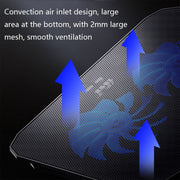 ICE COOREL N106 Laptop Base Adjustment Radiator Dual-Fan Notebook Cooling Bracket, Colour: Luxury Version (Sea Blue)