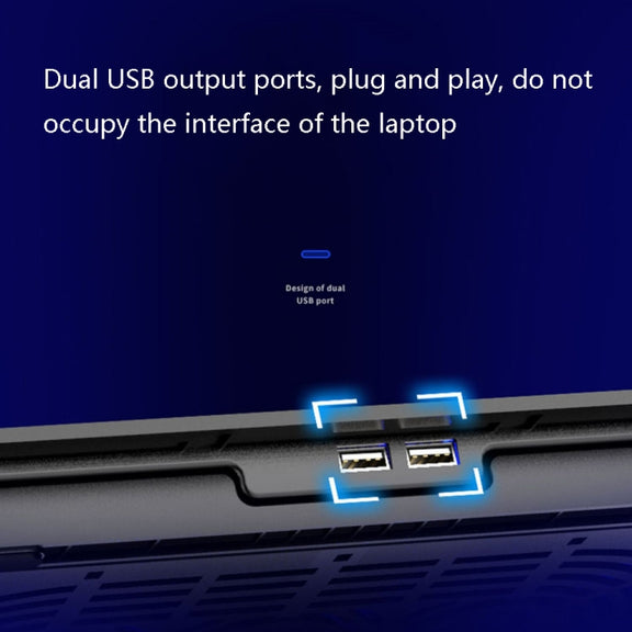 ICE COOREL N106 Laptop Base Adjustment Radiator Dual-Fan Notebook Cooling Bracket, Colour: Luxury Version (Sea Blue)