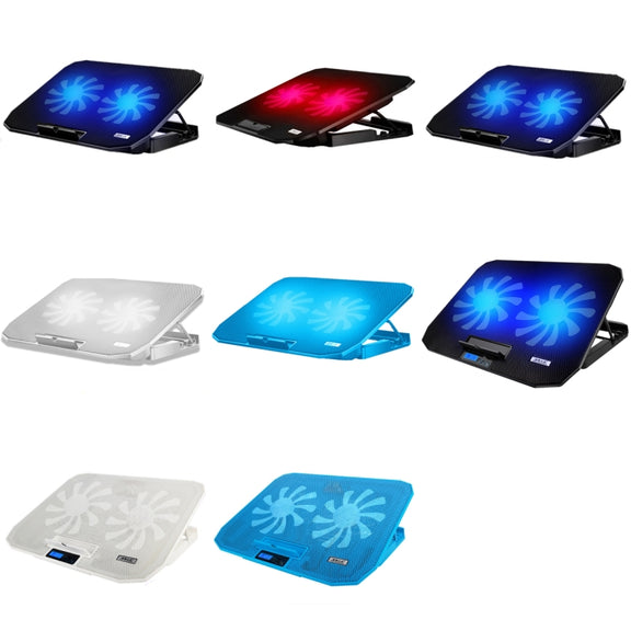 ICE COOREL N106 Laptop Base Adjustment Radiator Dual-Fan Notebook Cooling Bracket, Colour: Flagship Version (Knight Black)
