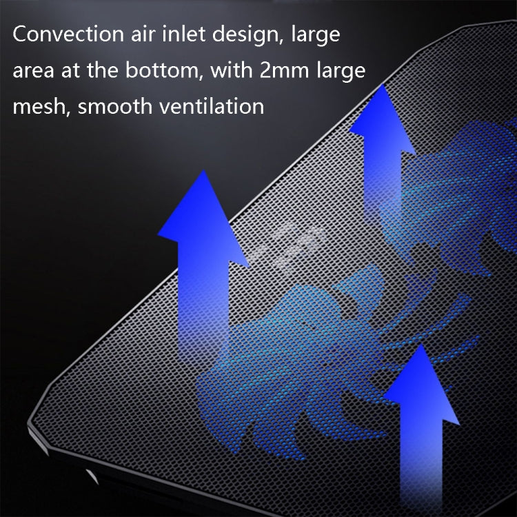 ICE COOREL N106 Laptop Base Adjustment Radiator Dual-Fan Notebook Cooling Bracket, Colour: Flagship Version (Ivory White)