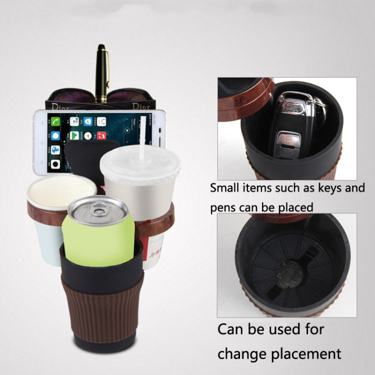 SUITU R151-4  Car Air Outlet Storage Water Cup Holder Mobile Phone Navigation Multi-function Storage Box(Mahogany) - Car Drink Holders by SUITU | Online Shopping South Africa | PMc TechLife | Buy Now Pay Later Mobicred
