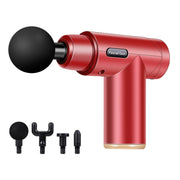Fascia Massager Mini Electric Muscle Massager Portable Fitness Muscle Relaxing Massager Button(Superior Red)