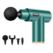 Fascia Massager Mini Electric Muscle Massager Portable Fitness Muscle Relaxing Massager Button(Dark Green)