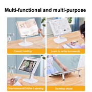 Oatsbasf 03363 Laptop Heightening Bracket Multifunctional Portable Foldable Desktop Stand(White)