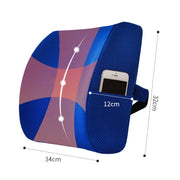 Office Waist Cushion Car Pillow With Pillow Core, Style: Memory Foam(Suede Purple)