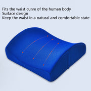 Office Waist Cushion Car Pillow With Pillow Core, Style: Memory Foam(Suede Royal Blue)