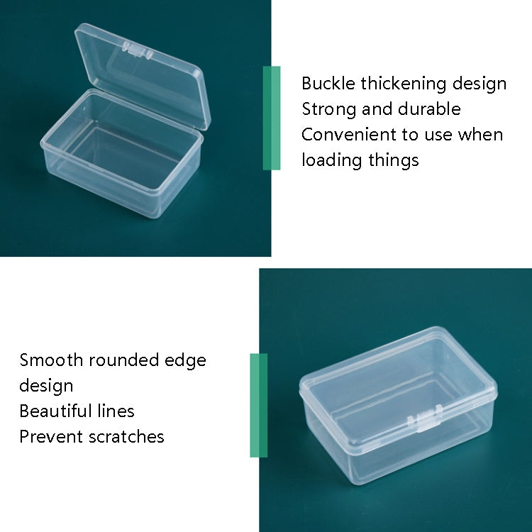 20 PCS Rectangular Plastic Box Transparent Parts PP Storage Box With Cover - Storage Boxes by PMC TechLife | Online Shopping South Africa | PMC TechLife | Buy Now Pay Later Mobicred