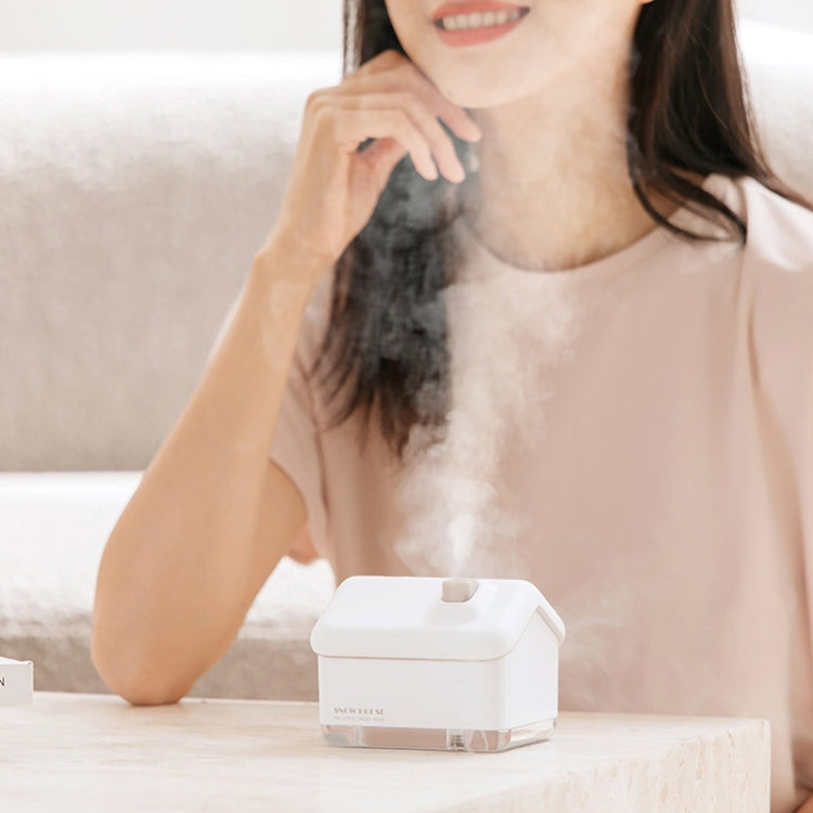 QB2020-008-G1 Mini Snow House Air Humidifier USB Bedroom Christmas Humidifier(Green)