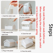 QB2020-008-G1 Mini Snow House Air Humidifier USB Bedroom Christmas Humidifier(White)