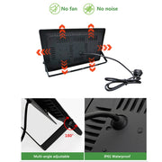 150W Ultra-Thin LED Plant Light, Full Spectrum COB Growth Light, Vegetable, Fruit & Flower Greenhouse Fill Light With Plug, Specification:UK Plug