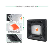 50W Ultra-Thin LED Plant Light, Full Spectrum COB Growth Light, Vegetable, Fruit & Flower Greenhouse Fill Light With Plug, Specification:AU Plug