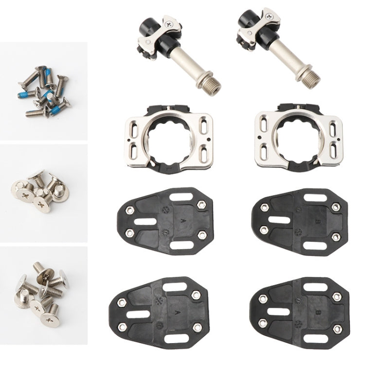 MEROCA Road Lock Shoes Card Three Pardin Bicycle Lollipops Self-Locking Pedal With Lock, Style: Titanium Alloy Axis (Black) - free shipping - PMc TechLife - Order now!