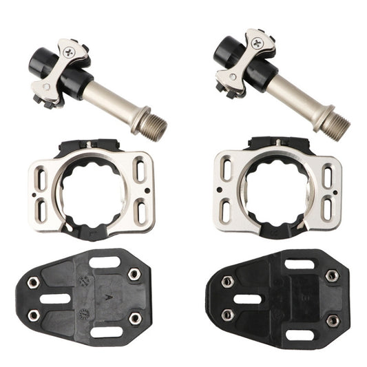 MEROCA Road Lock Shoes Card Three Pardin Bicycle Lollipops Self-Locking Pedal With Lock, Style: Steel Axis (Black) - free shipping - PMC Jewellery - Order now!