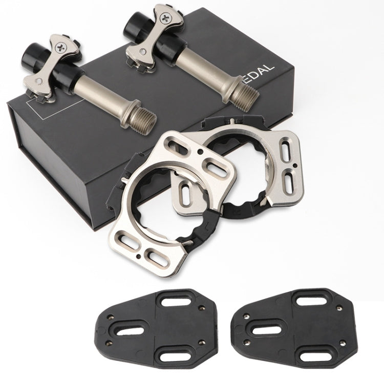 MEROCA Road Lock Shoes Card Three Pardin Bicycle Lollipops Self-Locking Pedal With Lock, Style: Steel Axis (Black) - free shipping - PMc TechLife - Order now!