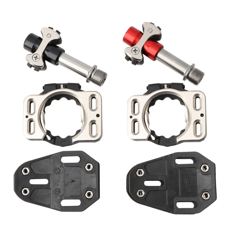 MEROCA Road Lock Shoes Card Three Pardin Bicycle Lollipops Self-Locking Pedal With Lock, Style: Steel Axis (Red) - free shipping - PMc TechLife - Order now!