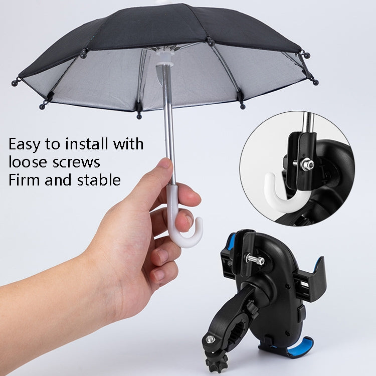 CYCLINGBOX BG-2935 Bicycle Mobile Phone Bracket With Umbrella Waterproof Navigation Electric Car Mobile Phone Frame, Style: Handlebar Installation (Black) - Holders by CYCLINGBOX | Online Shopping South Africa | PMC TechLife | Buy Now Pay Later Mobicred
