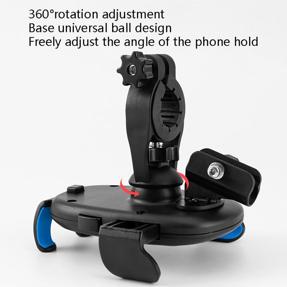 CYCLINGBOX BG-2935 Bicycle Mobile Phone Bracket With Umbrella Water-resistant Navigation Electric Car Mobile Phone Frame, Style: Handlebar Installation (Black)