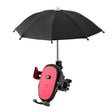 CYCLINGBOX BG-2935 Bicycle Mobile Phone Bracket With Umbrella Waterproof Navigation Electric Car Mobile Phone Frame, Style: Handlebar Installation (Red) - Holders by CYCLINGBOX | Online Shopping South Africa | PMC TechLife | Buy Now Pay Later Mobicred