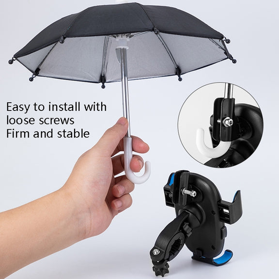 CYCLINGBOX BG-2935 Bicycle Mobile Phone Bracket With Umbrella Water-resistant Navigation Electric Car Mobile Phone Frame, Style: Rearview Mirror Installation (Red)