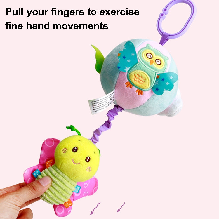 Three-dimensional Animal Baby Music Pull Bell Cloth Ball Bed Hanging Toy Baby Comfort Plush Bed Bell( Ocean Series 2A)