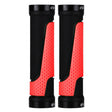 1pair BG-0404 Bicycle Rubber Handle Cover The Mountain Bike Bilateral Lock Dead Anti-Slip Handle Cover(Red) - Bicycle Grips by PMc TechLife | Online Shopping South Africa | PMc TechLife | Buy Now Pay Later Mobicred