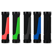 1pair BG-0404 Bicycle Rubber Handle Cover The Mountain Bike Bilateral Lock Dead Anti-Slip Handle Cover(Red)